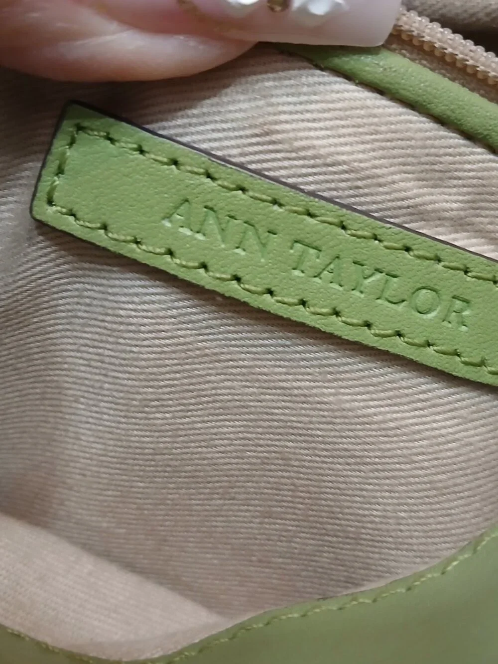 Ann Taylor Pistacio Fold Over💚